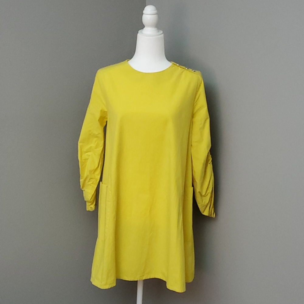 Zara Yellow Long Sleeve Dress